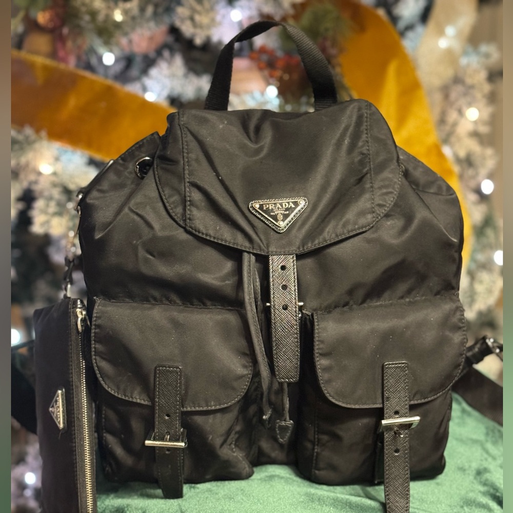 Prada Tessuto Black Nylon Backpack